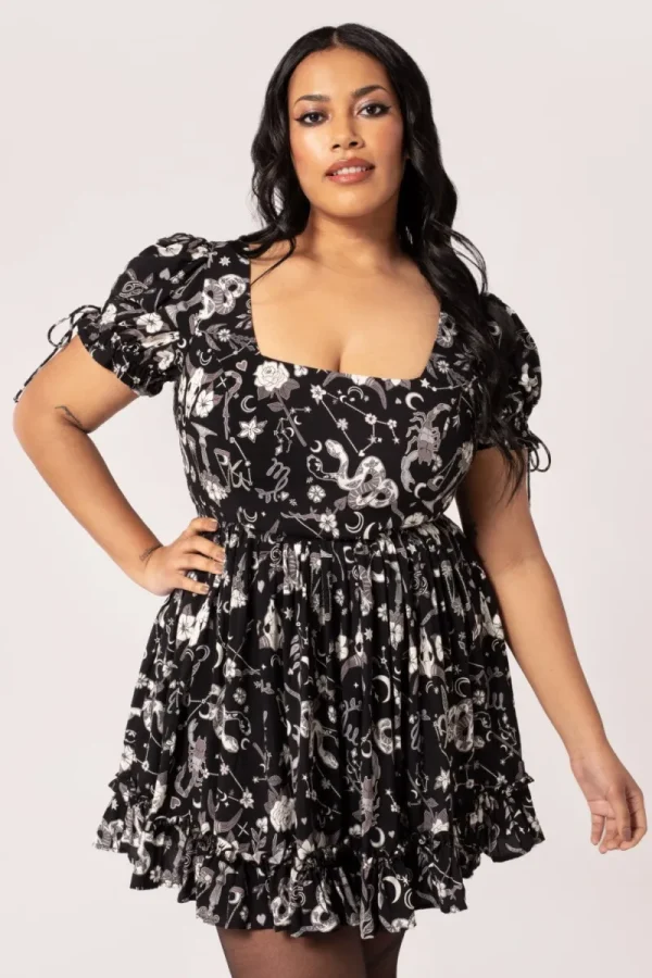 Hell Bunny Dresses | Mini Dresses>Star Sign Mini Dress Black