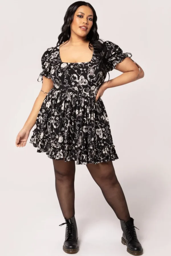 Hell Bunny Dresses | Mini Dresses>Star Sign Mini Dress Black