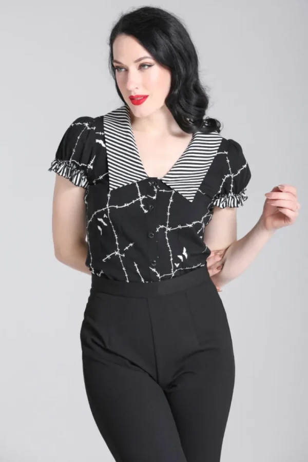 Hell Bunny Tops | Blouses>Stitches Blouse