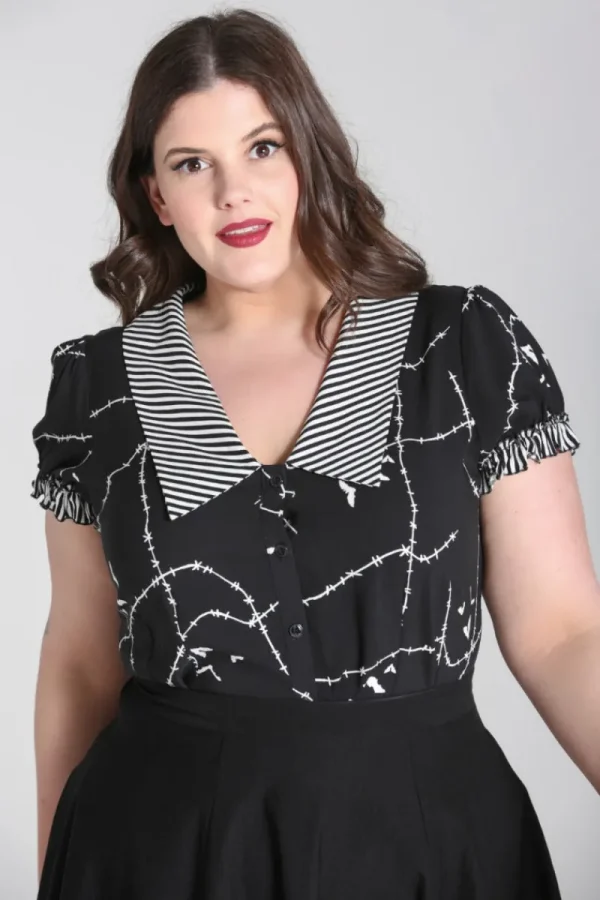Hell Bunny Tops | Blouses>Stitches Blouse