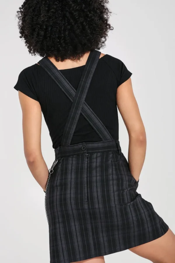 Hell Bunny Dresses | Dresses>Storm Pinafore Dress Grey