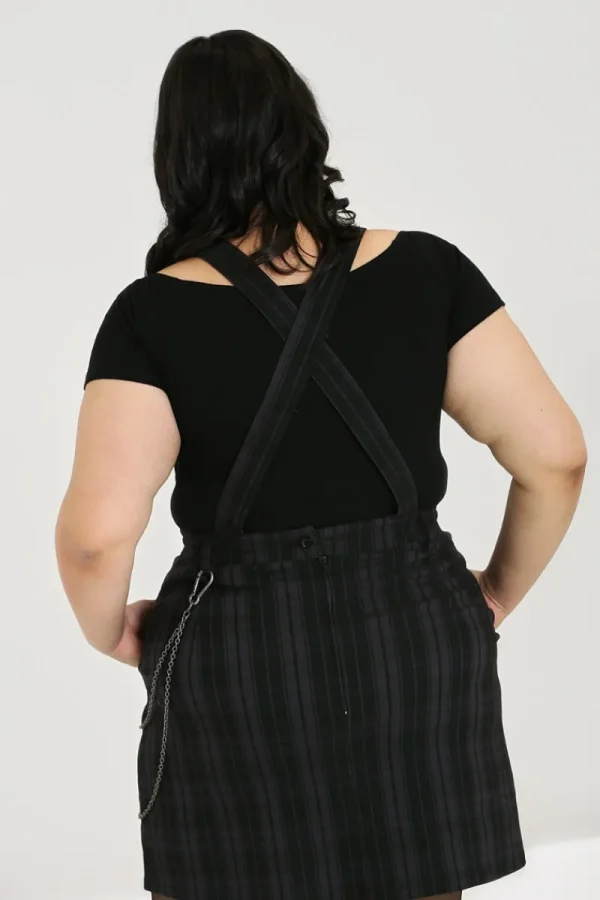 Hell Bunny Dresses | Dresses>Storm Pinafore Dress Grey