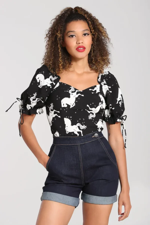 Hell Bunny Tops | Tops>Sullivan Top Black
