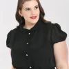 Hell Bunny Tops | Blouses>Taffy Blouse Black