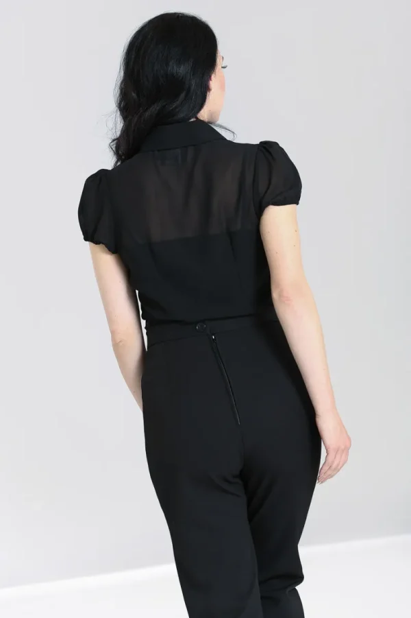 Hell Bunny Tops | Blouses>Taffy Blouse Black