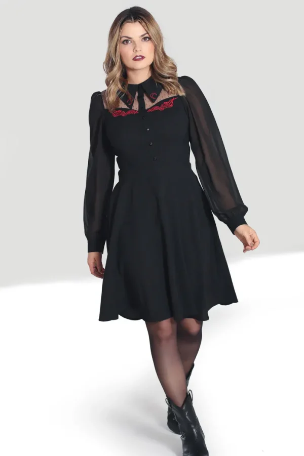 Hell Bunny Dresses | Dresses>Tallulah Mid Dress Black