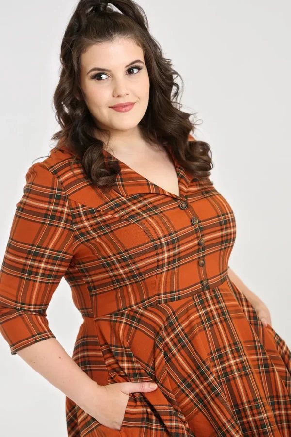 Hell Bunny Dresses | Dresses>Tawny Mid Dress Brown