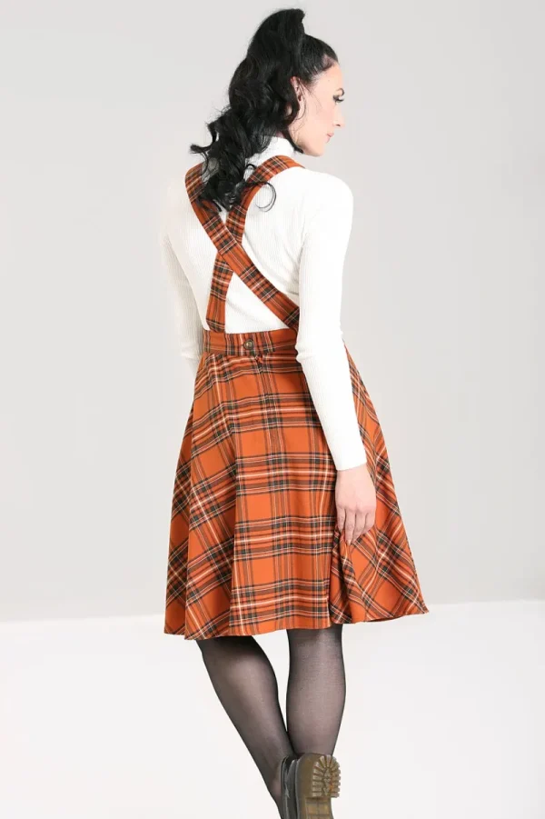 Hell Bunny Dresses | Dresses>Tawny Pinafore Dress Brown