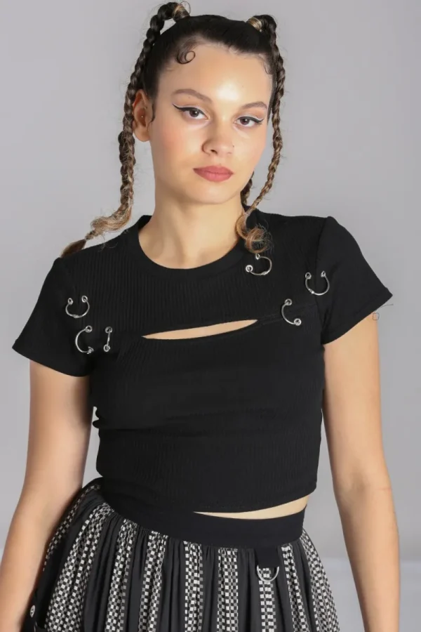 Hell Bunny Tops | Tops>Taylor Top Black