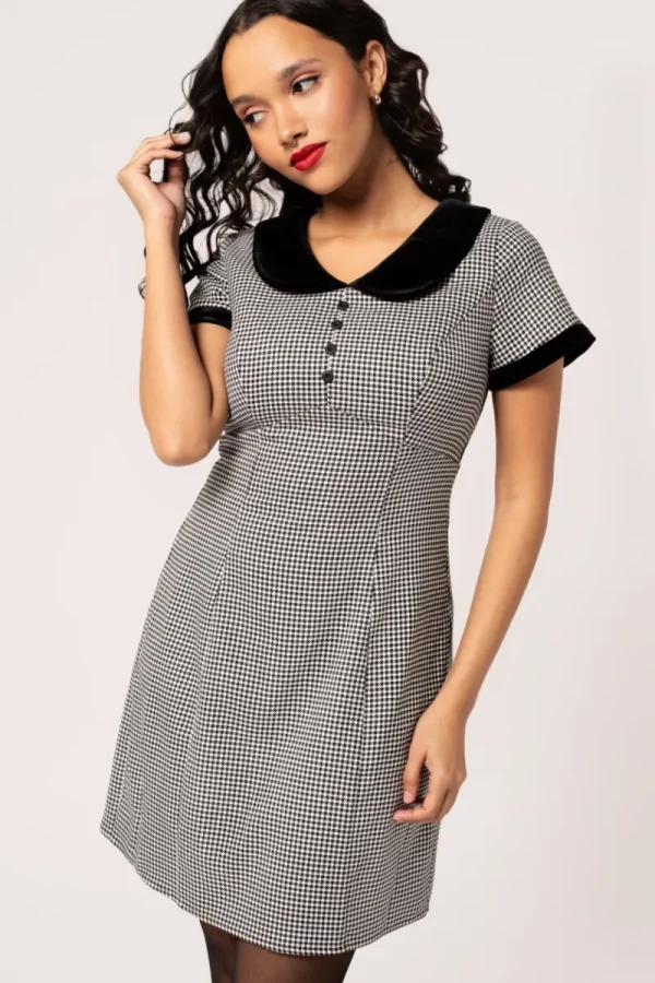 Hell Bunny Dresses | Vintage Dresses>Teddy Mini Dress Black/White