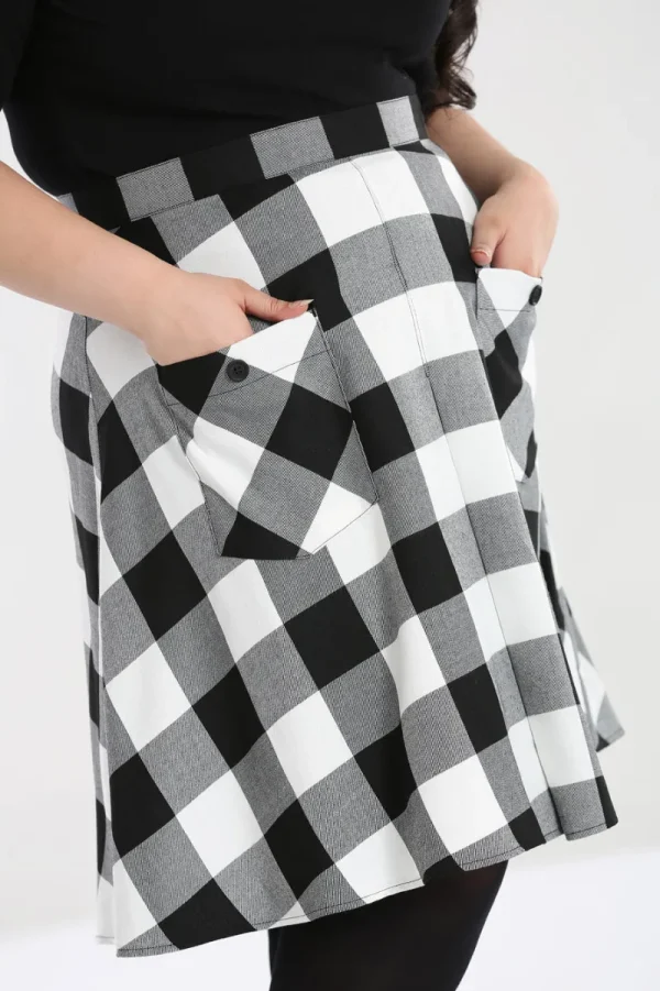 Hell Bunny Skirts | Skirts>Teen Spirit Mid Skirt Black-White