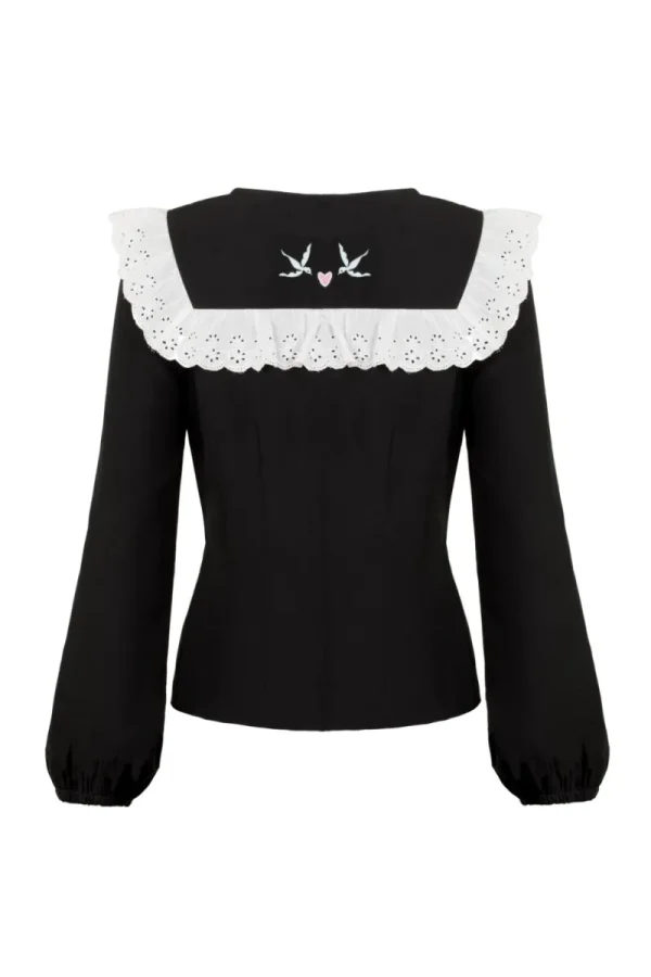 Hell Bunny Tops | Blouses>Tessie Blouse Black