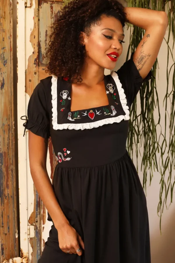 Hell Bunny Dresses | Maxi Dresses>Tessie Maxi Dress Black