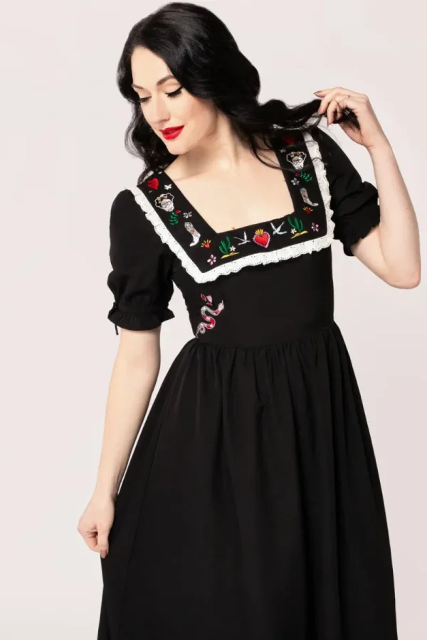 Hell Bunny Dresses | Maxi Dresses>Tessie Maxi Dress Black