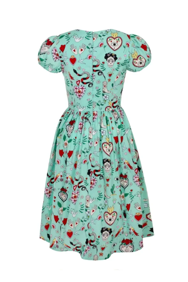 Hell Bunny Dresses | Dresses With Pockets>Tijuana Midi Dress Green