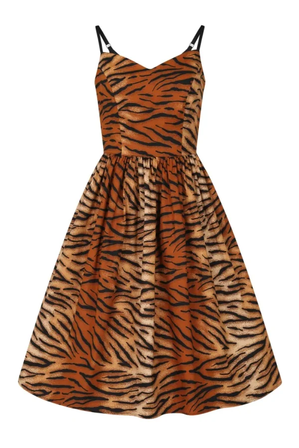 Hell Bunny Dresses>Tora 50's Dress Brown