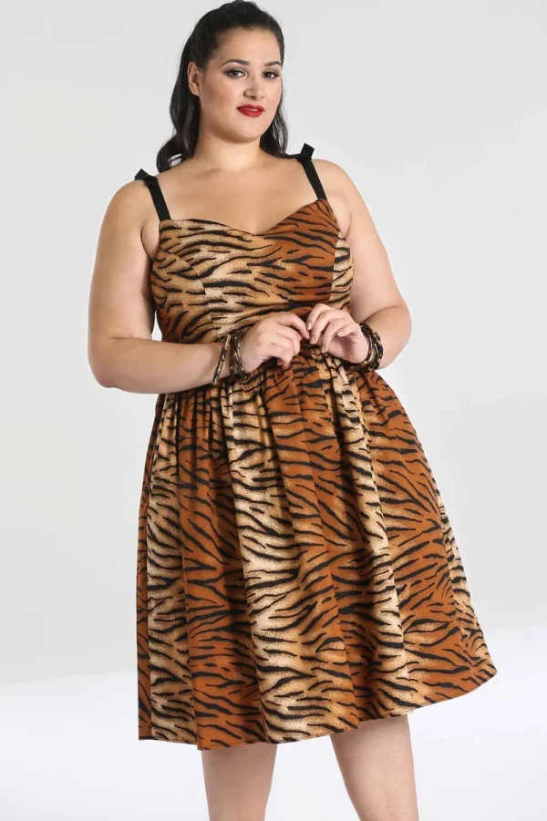 Hell Bunny Dresses>Tora 50's Dress Brown