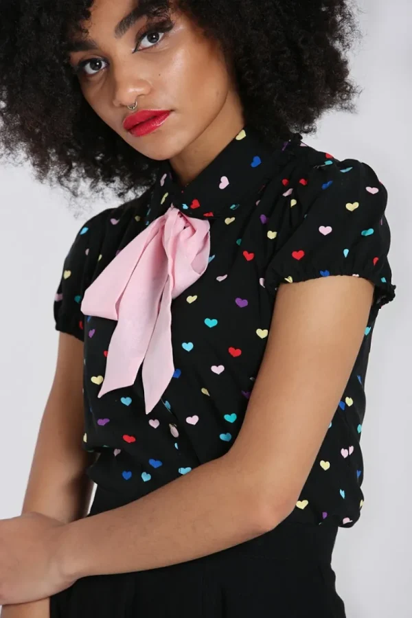 Hell Bunny Tops | Blouses>True Love Blouse Black