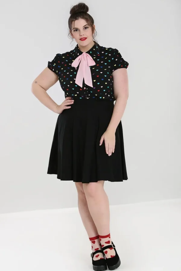 Hell Bunny Tops | Blouses>True Love Blouse Black