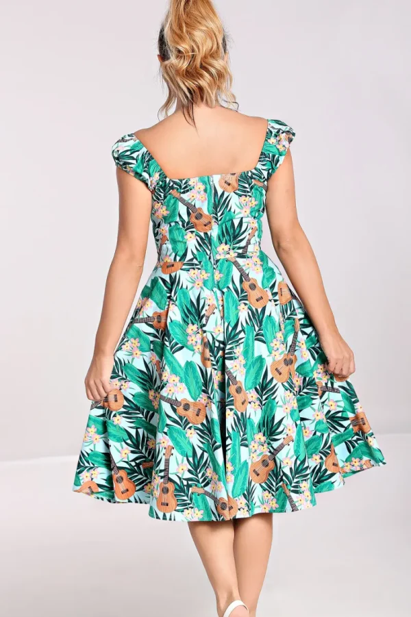 Hell Bunny Dresses | Dresses With Pockets>Ukulele Dress Blue