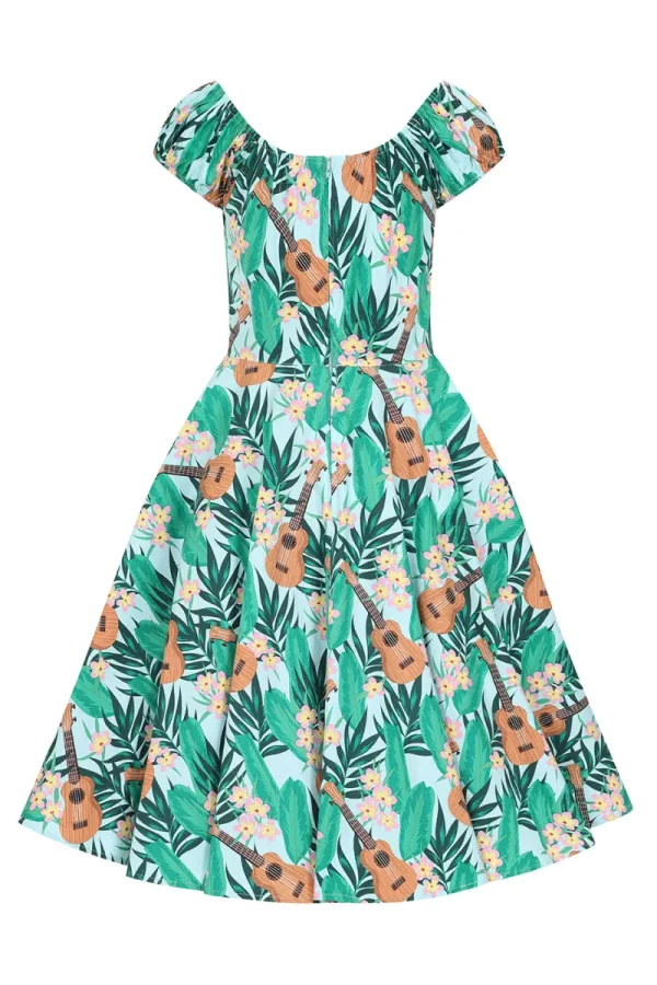 Hell Bunny Dresses | Dresses With Pockets>Ukulele Dress Blue