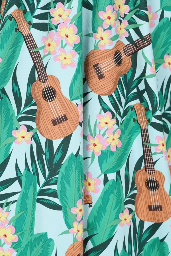 Hell Bunny Dresses | Dresses With Pockets>Ukulele Dress Blue