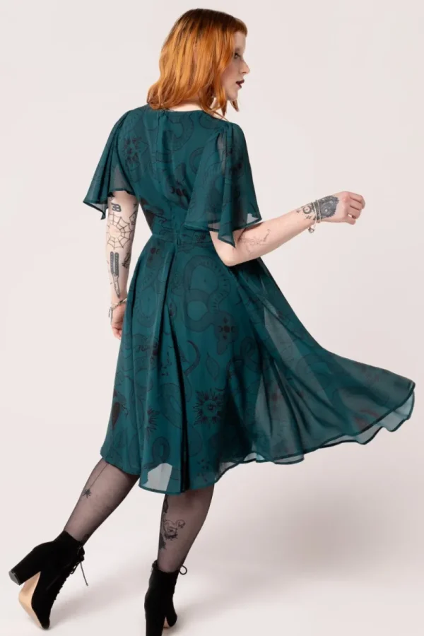 Hell Bunny Dresses | Midi Dresses>Venom Midi Dress DarkGreen