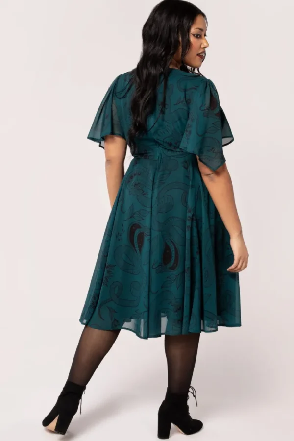 Hell Bunny Dresses | Midi Dresses>Venom Midi Dress DarkGreen