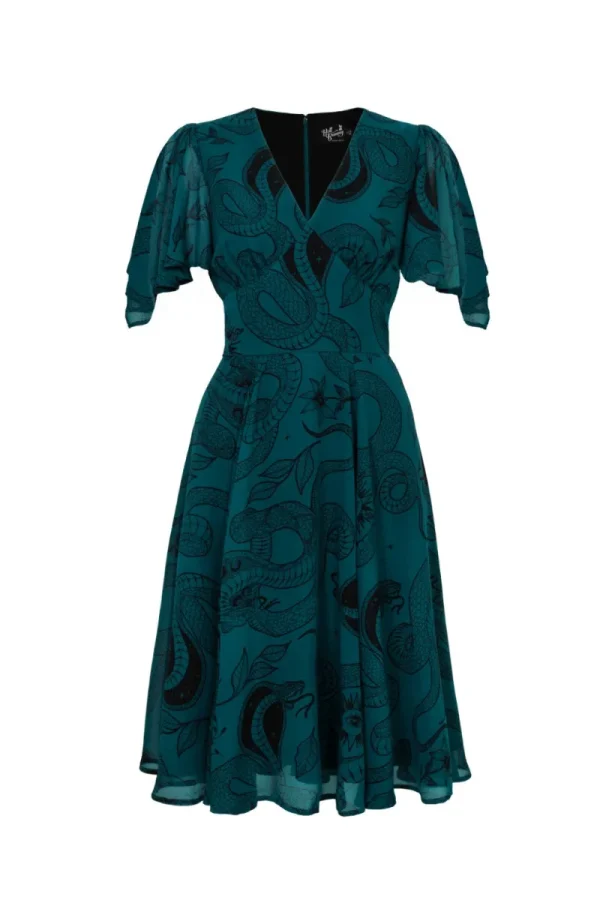Hell Bunny Dresses | Midi Dresses>Venom Midi Dress DarkGreen