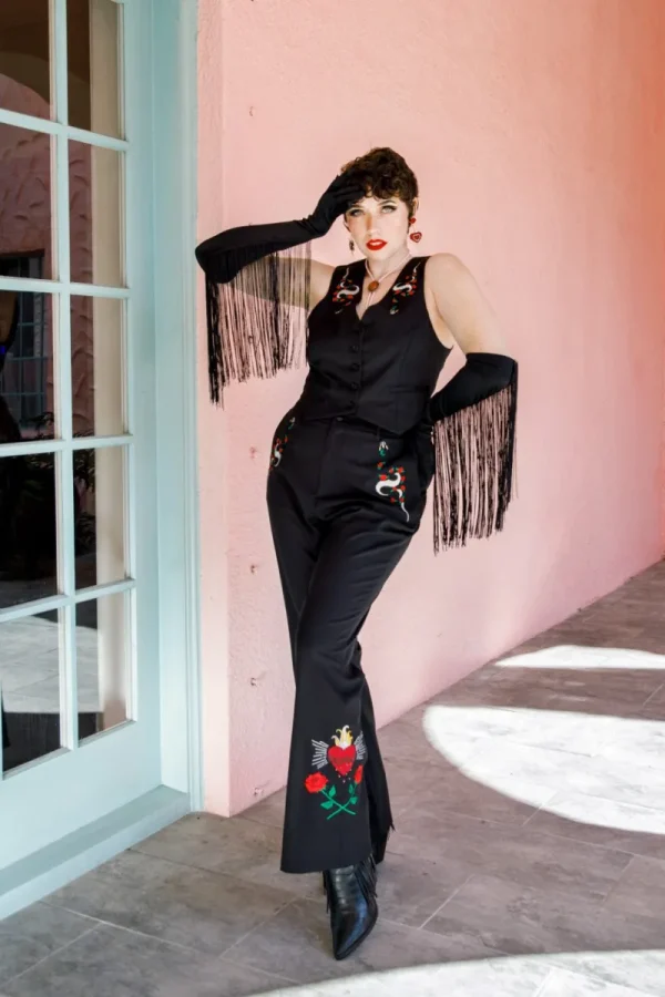 Hell Bunny Tops | Coats & Jackets>Viva Maria Waistcoat Black