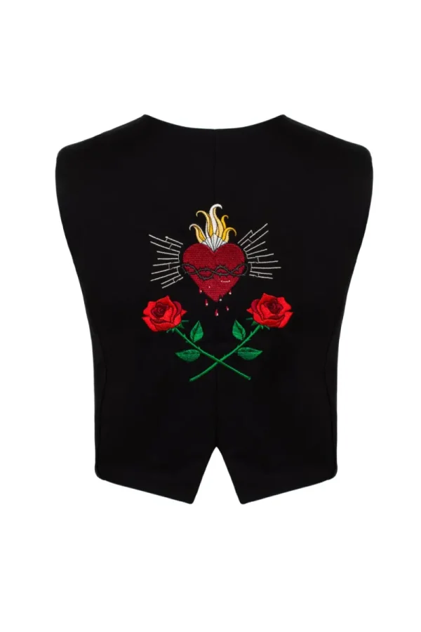 Hell Bunny Tops | Coats & Jackets>Viva Maria Waistcoat Black