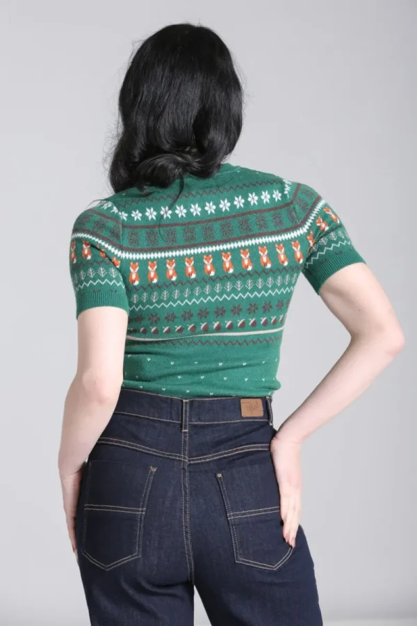 Hell Bunny Knitwear | Knitwear>Vixey Jumper Green