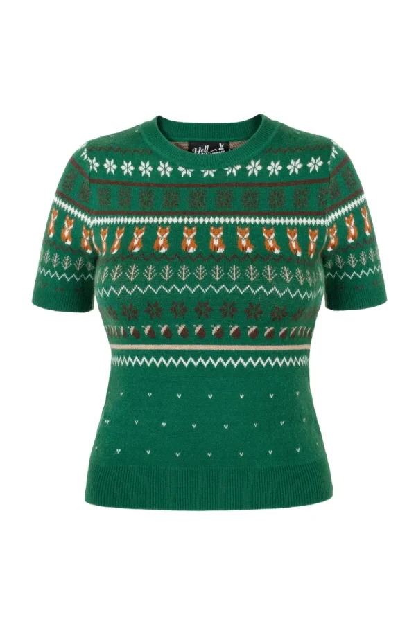 Hell Bunny Knitwear | Knitwear>Vixey Jumper Green