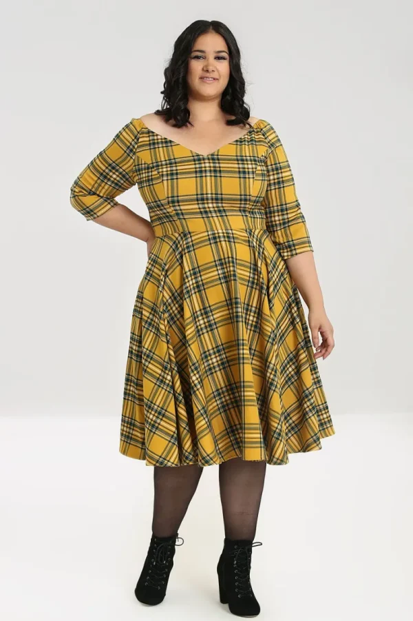 Hell Bunny Dresses | Dresses>Wither 50's Dress Mustard