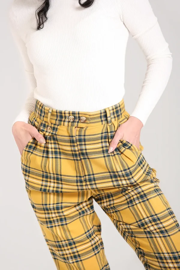Hell Bunny Trousers & Shorts | Trousers & Shorts>Wither Trousers Mustard