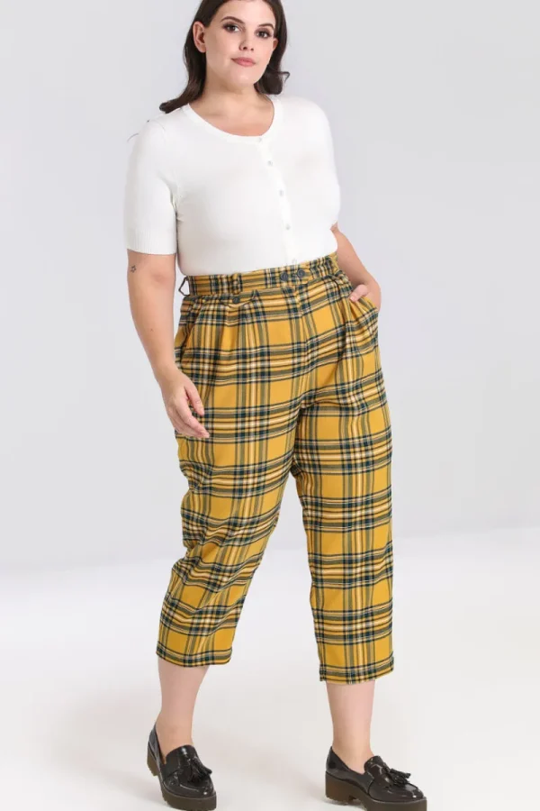 Hell Bunny Trousers & Shorts | Trousers & Shorts>Wither Trousers Mustard
