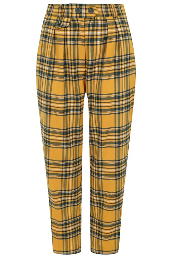 Hell Bunny Trousers & Shorts | Trousers & Shorts>Wither Trousers Mustard