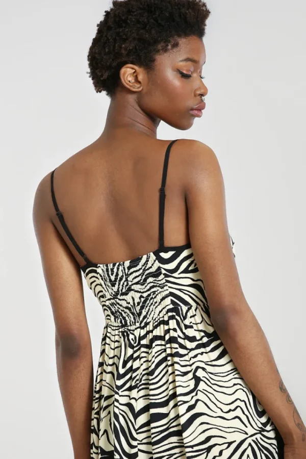 Hell Bunny Dresses>Zebra Maxi Dress Ivory