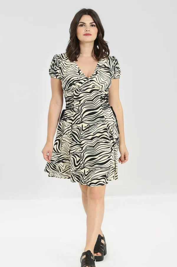Hell Bunny Dresses | Dresses>Zebra Mini Dress Ivory