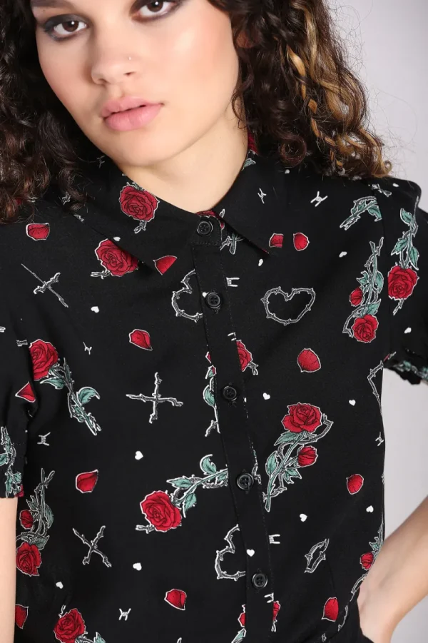 Hell Bunny Tops | Blouses>Zoey Blouse Black