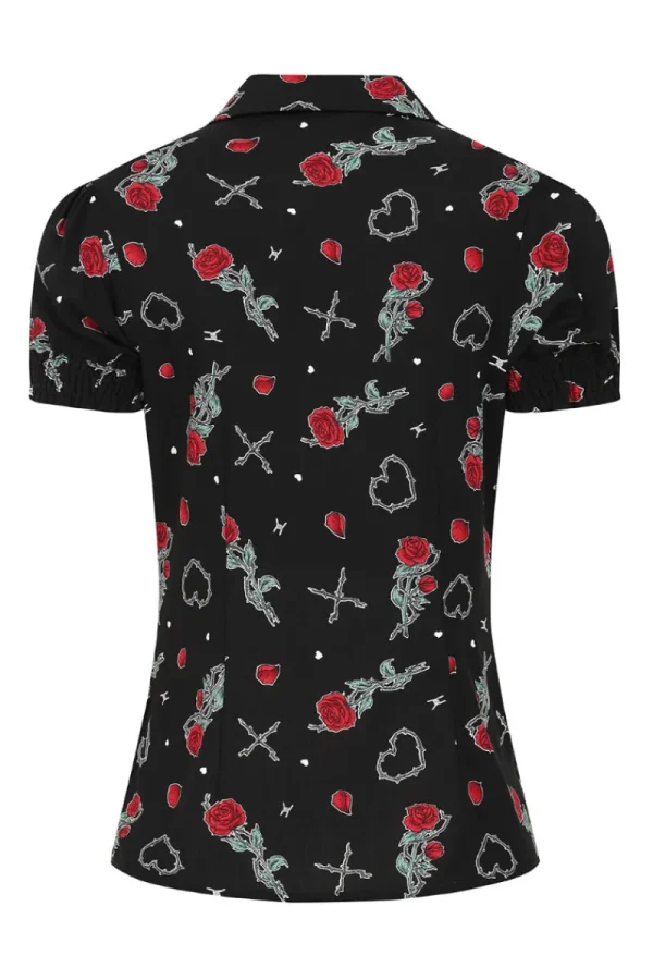 Hell Bunny Tops | Blouses>Zoey Blouse Black