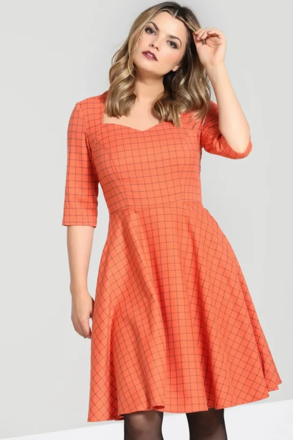 Hell Bunny Dresses | Dresses>Zora Mid Dress Orange