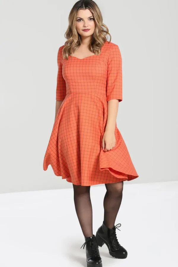 Hell Bunny Dresses | Dresses>Zora Mid Dress Orange